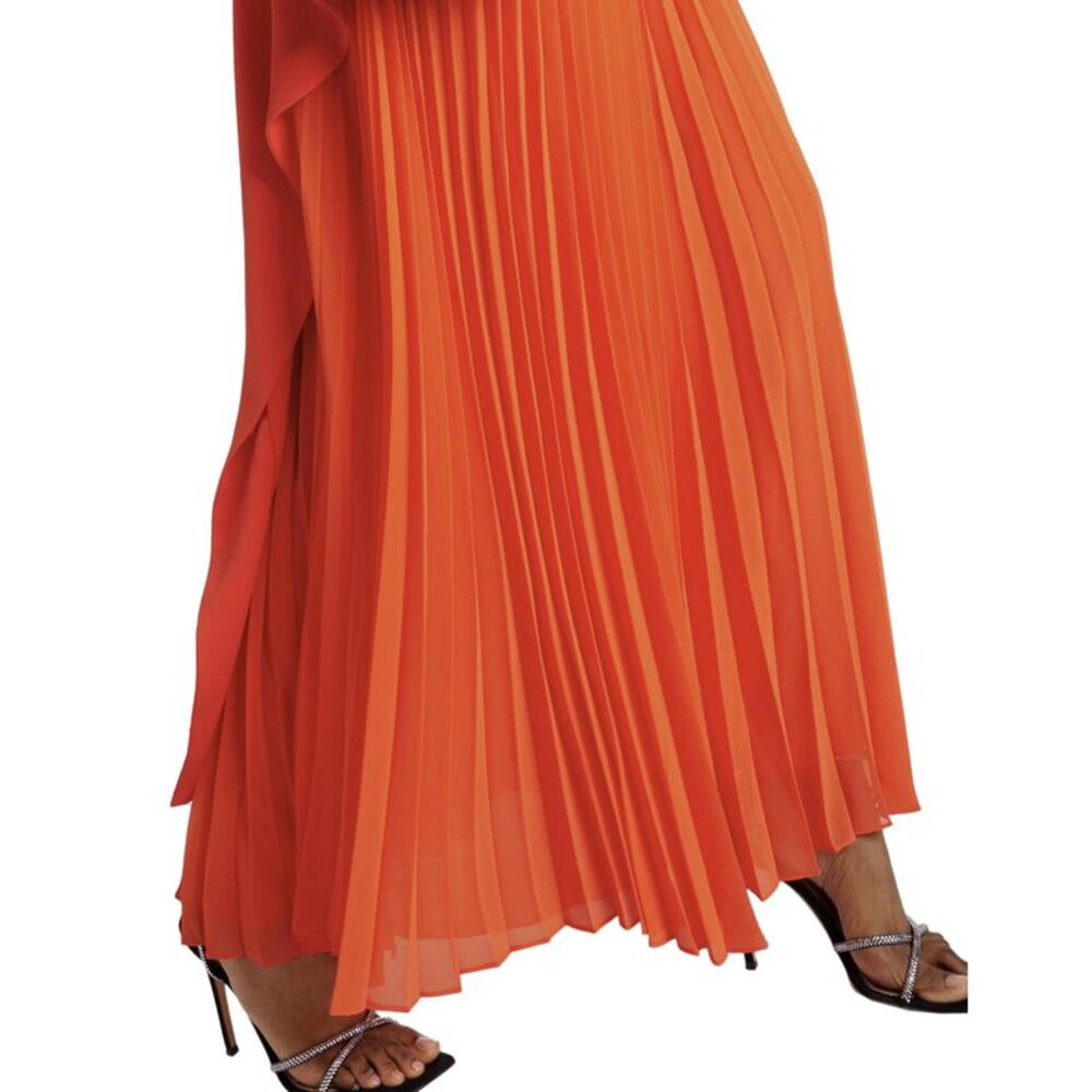 Jonathan Simkhai Womens Sequoia Pleated Maxi Dress 4 Flame - NWT $895 - Picture 5 of 6
